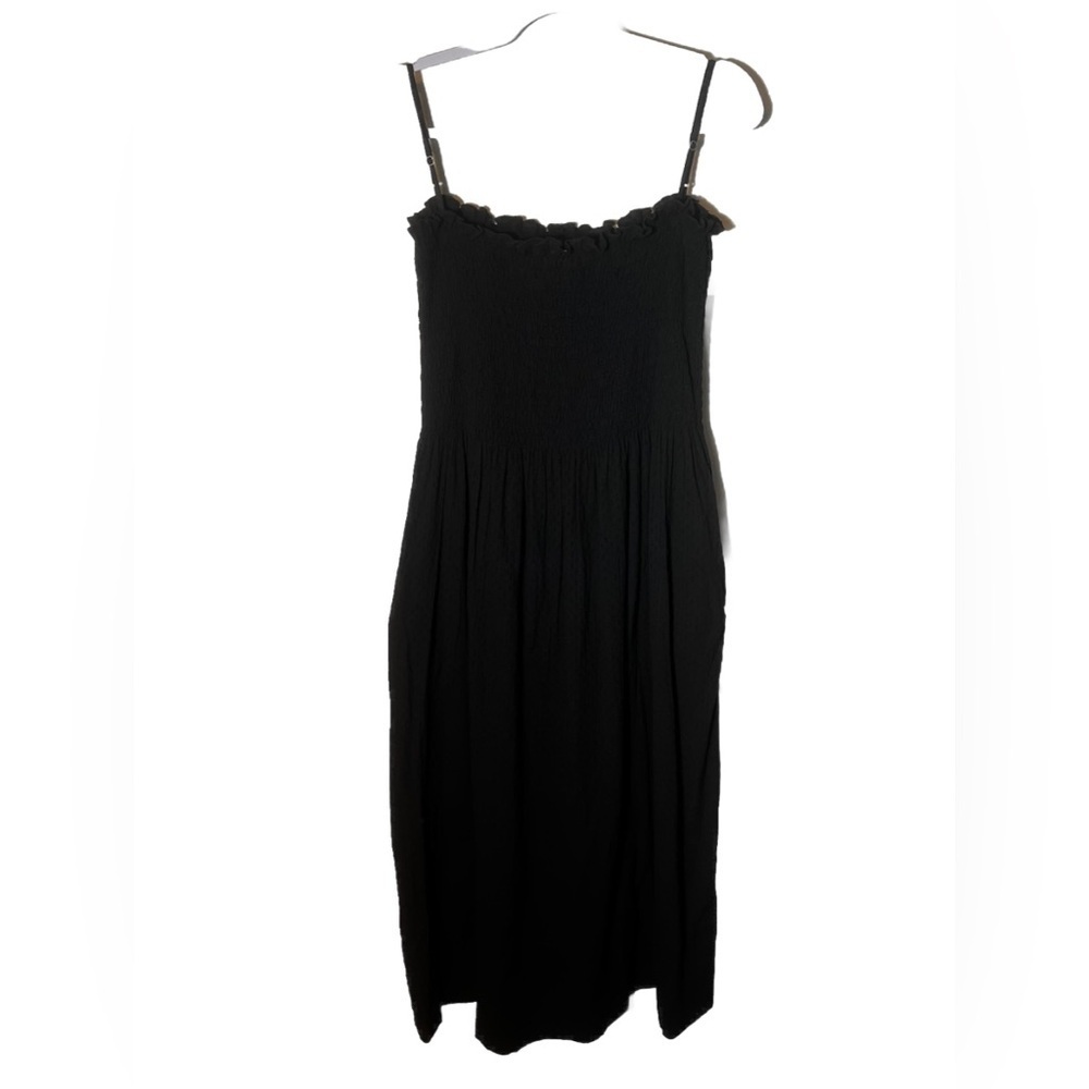 Three Graces Women’s Black Cotton Lena MIDI Dress Size 10